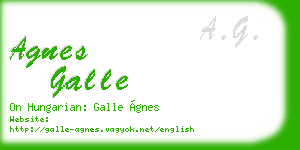 agnes galle business card