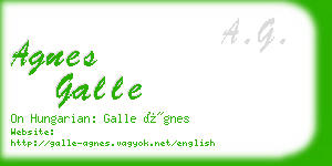 agnes galle business card